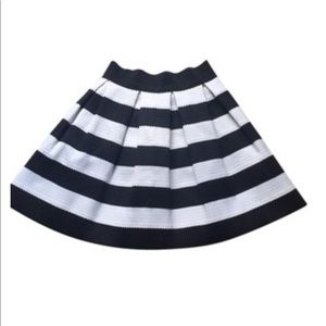 Express Black and White Stripe skirt size M